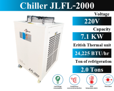 Chiller Water Cooling เครื่องชิลเลอร์ เครื่องทำความเย็น JLFL-2000