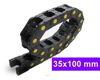 กระดูกงูร้อยสายไฟ Cable Drag Chain ขนาด 35x100 mm