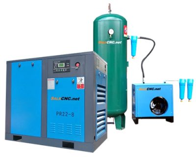 ชุด Air compressor 22KW 30HP + Air dryer + Gas storage tank + Filter 3 ตัว + อุปกรณ์เสริม