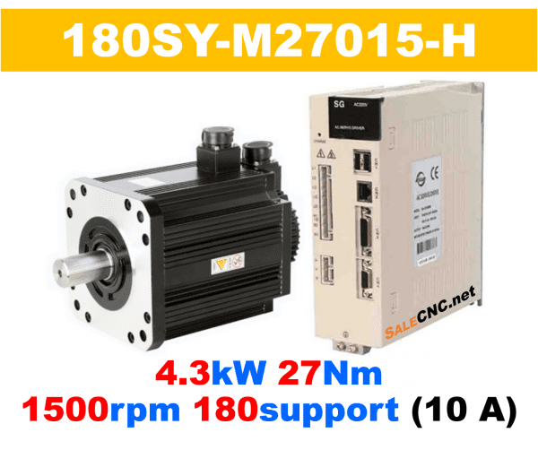 เซอร์โวมอเตอร์ไดร์ Servo Motor & Drive 4.3KW 27Nm 1500rpm 180support 380V