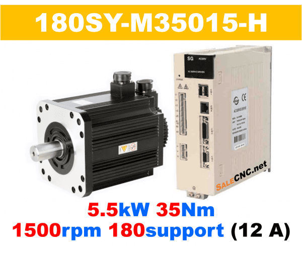 เซอร์โวมอเตอร์ไดร์ Servo Motor & Drive 5.5KW 35Nm 1500rpm 180support 380V