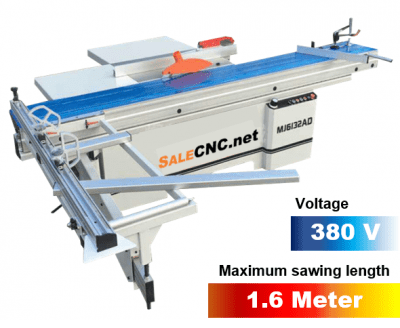เครื่องตัดไม้ Cutting Wood Machine ยาว 1600mm 380V รุ่น MJ6132AD
