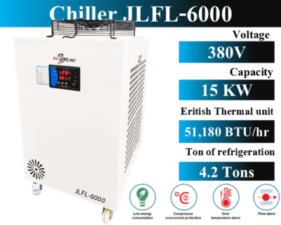 Chiller Water Cooling เครื่องชิลเลอร์ เครื่องทำความเย็น JLFL-6000 / 380V