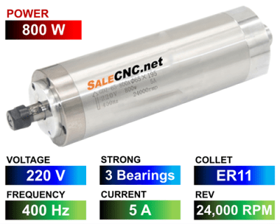 Water Spindle 800W/220V LA-0800-220V-3B-ER11-SKF