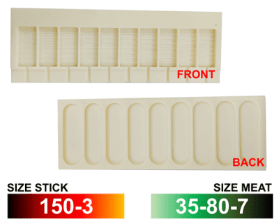 Molds of Stick Machine รุ่น Stick : 150-3 Meat : 35-80-7 โมลด์สำหรับเครื่องเสียบไม้