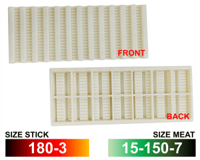 Molds of Stick Machine รุ่น Stick : 180-3 Meat : 15-150-7 โมลด์สำหรับเครื่องเสียบไม้