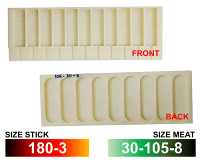 Molds of Stick Machine รุ่น Stick : 180-3 Meat : 30-105-8 โมลด์สำหรับเครื่องเสียบไม้