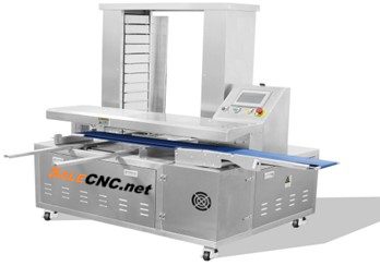 เครื่องเรียงขนม เครื่องจัดเรียงอาหารลงบนถาด Feeding Tray Retracting  เครื่องเรียงขนมอัตโนมัติ
