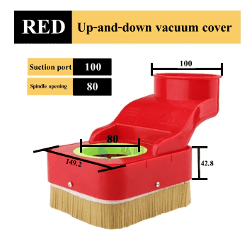 หัวดูดเครื่องดูดฝุ่น/ควันอุตสาหกรรม - Industrial vacuum cleaner/smoke nozzle suction port  100 Spindle opening  80