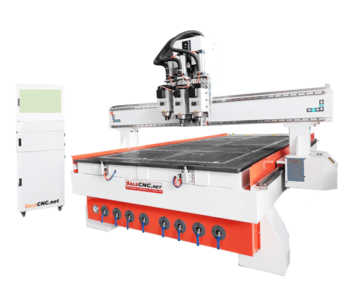 CNC Router Milling 3 Spindle Auto Change With Vacuum Table