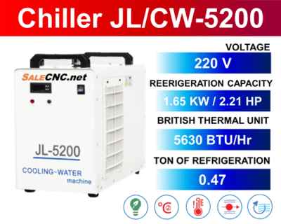 Chiller Water Cooling เครื่องชิลเลอร์ JL-5200, JL5200, CW-5200, CW5200