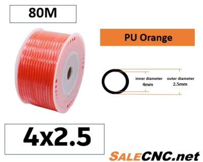 สายลม PU Tube  pu 4x2.5 80M Orange