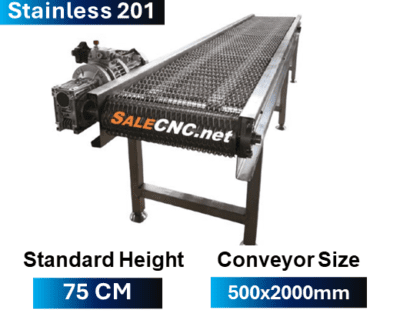 Conveyor Belt Steel Mesh แบบเหล็กตาข่าย 500x2000x750 mm Stainless 201