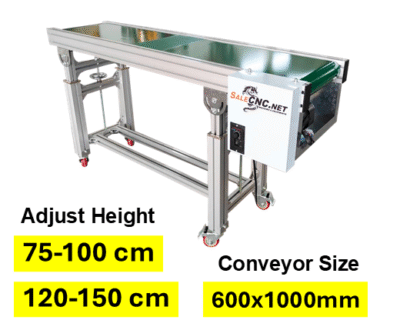 Conveyor Belt PVC 600x1000 mm สายพานลำเลียง ปรับระดับความสูงได้