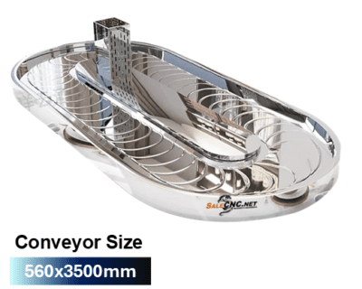 Turntable Conveyor 560x3500 mm Silver
