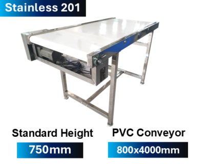 Conveyor Belt PVC 800x4000 mm , Stainless 201
