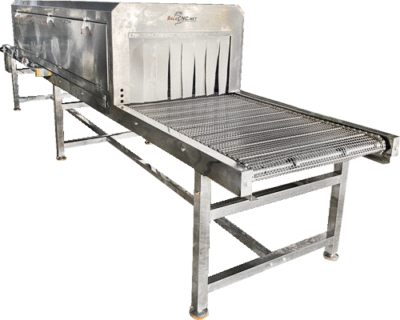 Conveyor 800×5000 mm + พร้อมอุโมงยาว 3000 mm