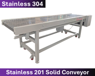 304 Stainless-Stainless 201 Solid Conveyor